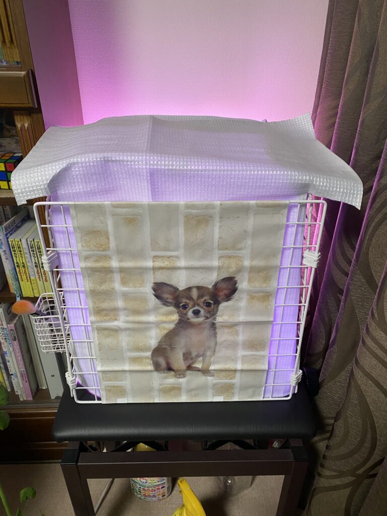 LEDライトを反射させる囲い